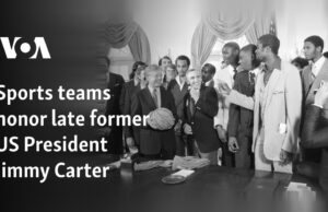Equipos deportivos honran al fallecido expresidente estadounidense Jimmy Carter