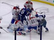 Nikita Kucherov con un gol contra los Montréal Canadiens