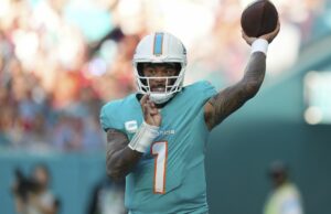 Tua Tagovailoa es duda para los Dolphins el domingo por lesión en la cadera