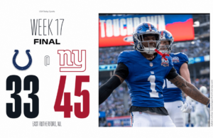 Analizando la derrota por eliminación de los Colts en los playoffs ante los Giants