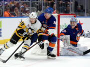 Alineación proyectada de los pingüinos y notas contra los isleños