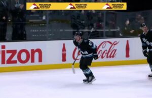 Barrett Hayton con un gol contra San Jose Sharks