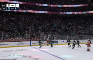 Jaden Schwartz con un gol contra Anaheim Ducks