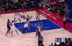 Valores destacados del juego Lakers vs 76ers