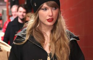 Taylor Swift con un gran look para el Juego de Campeonato de la AFC