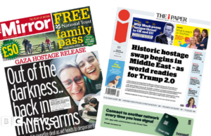 'Fuera los rehenes de Gaza' y 'el mundo se prepara' para Trump