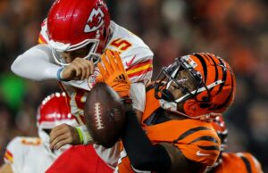 Las travesuras de Patrick Mahomes en la banca hacen que los fanáticos de los Bengals vuelvan a hablar