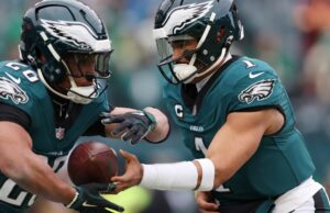 A los Eagles les tomó una jugada anotar un touchdown contra Commanders