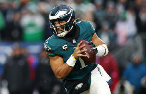 Rastreador de lesiones de la NFL, Campeonato de conferencia Domingo: Jalen Hurts 'Progressing' sin designación, Taylor Rapp fuera de Bills