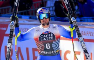 El corredor de descenso Dominik Paris supera las 96 mph en un rápido clásico de la Copa del Mundo en Wengen