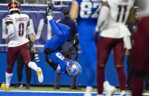 Fules de la NFL Jameson Williams $ 25,325 para la celebración de touchdown