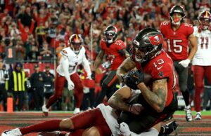 Sunday Night Football: Bucs y Commanders empataron 10-10 en el entretiempo