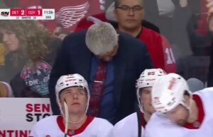 Nazem Kadri con un objetivo de PowerPlay vs. Detroit Red Wings