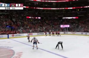 Evan Rodrigues con un gol contra los isleños de Nueva York