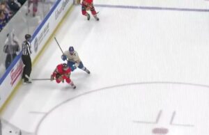 Cam Fowler con un gol vs. Chicago Blackhawks