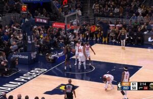 Pascal Siakam termina a través del contacto