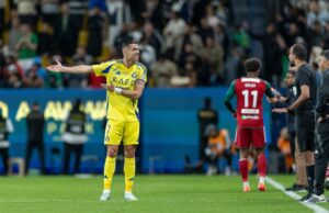 Cristiano Ronaldo fumes over Jhon Durán red in Al Nassr loss