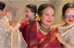 Rekha roba la atención con Shabana Azmi en la proyección de 'Dabba Cartel': Mira video