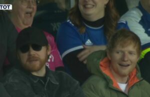 Los fanáticos de Ed Sheeran atónitos cuando Hollywood Star hace una aparición poco probable en el fútbol