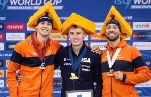 Jordan Stolz establece el récord mundial en el nivel del mar en la primera carrera de la Copa Mundial en casa