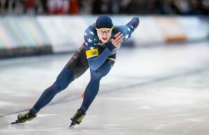 Speedskater Jordan Stolz en una increíble racha de medallas de oro de la Copa Mundial