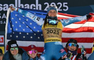 Breezy Johnson gana el mundo del mundo de las mujeres cuesta abajo