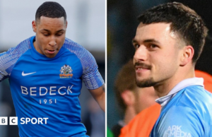 Premier League irlandés: el drama tardío mientras Glens y Larne se mantuvieron en la liga.