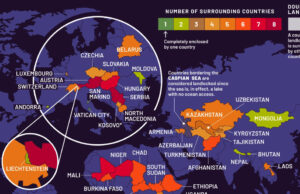 Mapado: países sin litoral de todo el mundo