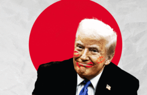 Japón le da el beso descuidado más grande del mundo a 'Celebrity' Trump
