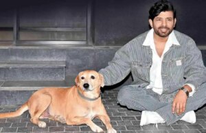 Up y sobre: Viineet Kumar Singh con su amigo peludo