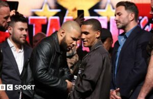EUBANK JR VS BENN: Los combatientes se “mantener separados” en la conferencia de prensa del Tottenham el jueves