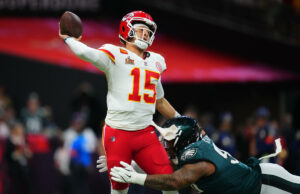 Super Bowl: Patrick Mahomes tiene la primera mitad de la primera mitad, ya que las águilas D dominaron en camino a un gran liderazgo