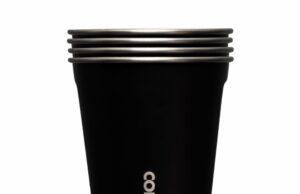 Pila de tazas de fiesta de acero inoxidable de corcículo