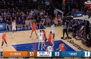 Cooper Flagg se vincula con Khaman Maluach para Alley-Oop Dunk mientras Duke lidera a Illinois