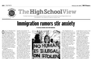 La vista de la escuela secundaria: rumores de inmigración; Equipos deportivos de invierno