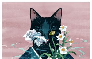 Los felinos evocan 'un mundo flotante' en las ilustraciones de tùng nâm – colosal