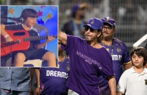 El hijo de Shah Rukh Khan, Abram cantando 'Die With a Smile', mientras rasgaba su guitarra