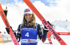 La esquiadora estadounidense Mikaela Shiffrin obtiene un hito histórico con la victoria número 100 de la Copa Mundial: NPR