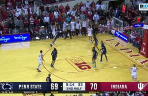 Trey Galloway llega a los triples consecutivos en la victoria 83-78 de Indiana sobre Penn State