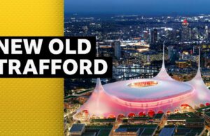 Imágenes de lanzamiento del Manchester United del nuevo estadio cerca de Old Trafford