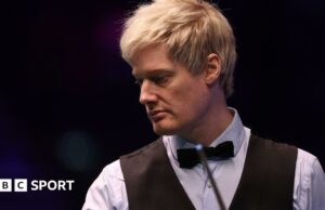 Snooker del Gran Premio Mundial: Neil Robertson vence a Shaun Murphy en decisor