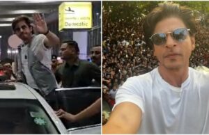 Los fanáticos de Shah Rukh Khan se reúnen en el aeropuerto de Kolkata mientras la superestrella hace una entrada en la ciudad de Joy antes de IPL 2025: MIRAR