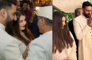 Abhishek Bachchan y Aishwarya Rai Bachchan Twin en blanco mientras asisten a la boda del hijo de Ashutosh Gowariker, las fotos se vuelven virales | Noticias de la película hindi