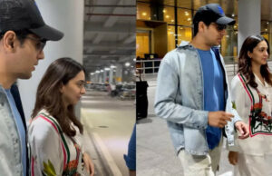 El futuro padre Sidharth Malhotra se encarga de la embarazada Kiara Advani cuando llegan al aeropuerto de Mumbai | Noticias de la película hindi