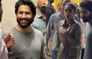 Naga Chaitanya se asegura de la comodidad de Sobhita Dhulipala que se ve en la tienda de Rana Daggubati en Hyderabad | Noticias de la película Telugu