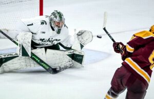 Trey Augustine de Michigan State permanece en el juego prestando atención a los consejos del abuelo