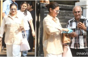 Kajol maneja con calma la situación después de que el fanático de los ancianos emocionados pase su pie mientras se toma Selfie: Mira