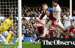 O'Brien rescata a Late Point para Everton contra West Ham después de Soucek Apeners | Liga Premier