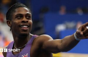 Campeonato de interior de atletismo europeo: Jeremiah Azu de GB reclama 60 millones de oro cuando Andrew Robertson gana el bronce