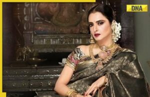 Las últimas fotos de Rekha en la hermosa sari de Kanjeevaram toman Internet por asalto, Manish Malhotra llama su 'ícono de estilo'